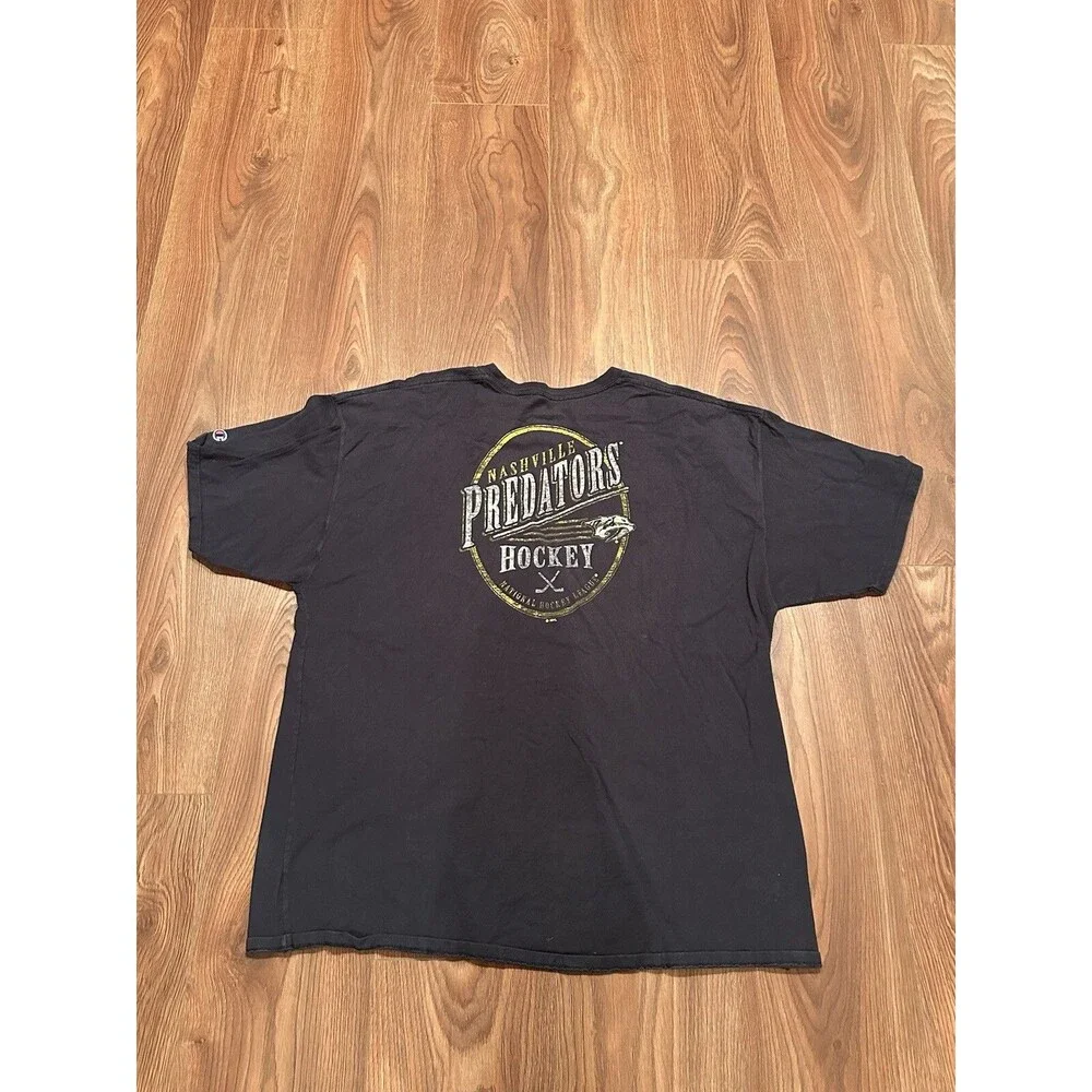 Champion Nashville Predators NHL Black T-Shirt Men's Size 2XL - Picture 7 of 9